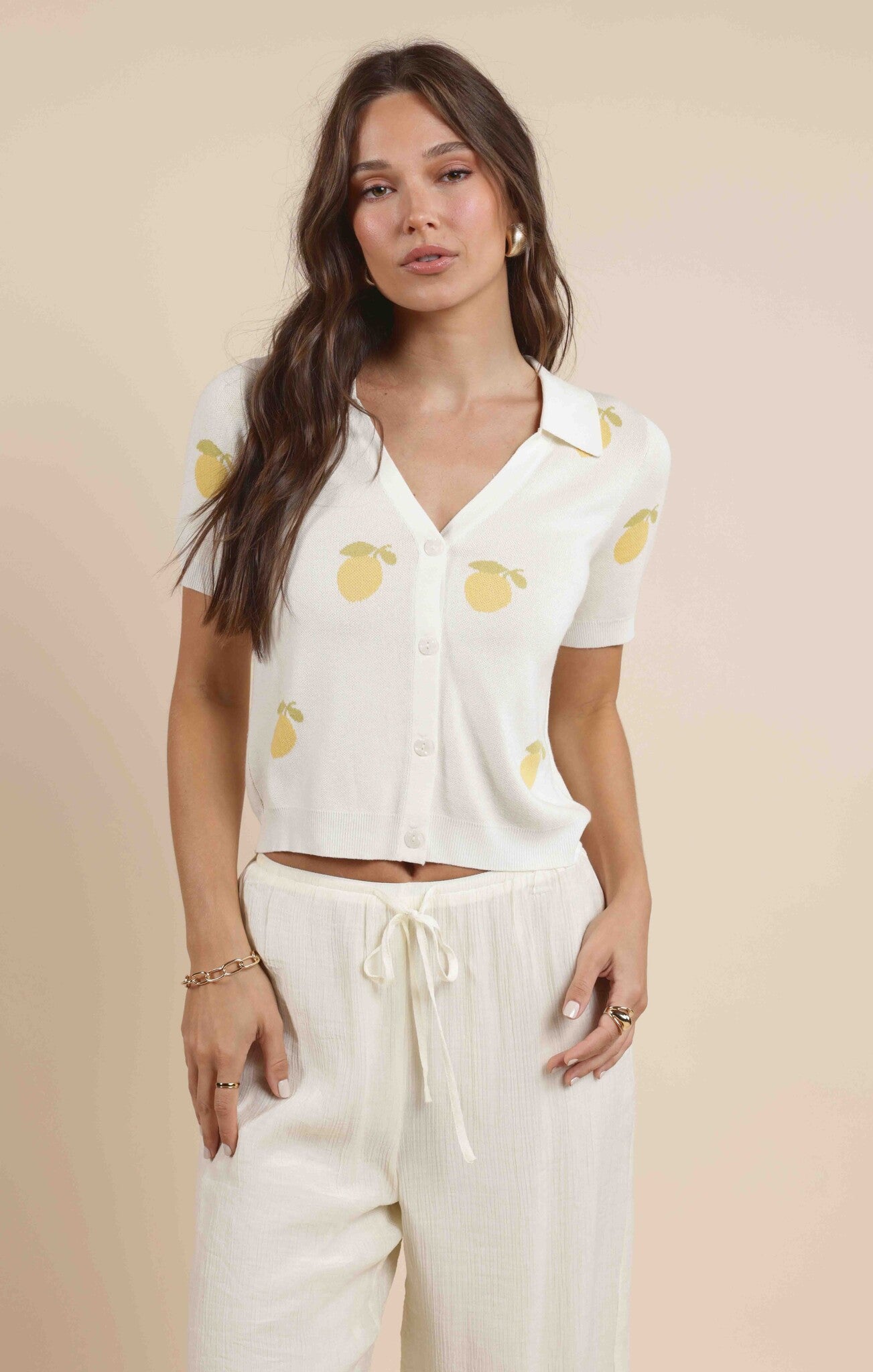 CITRON EMBROIDERED KNIT SHIRT