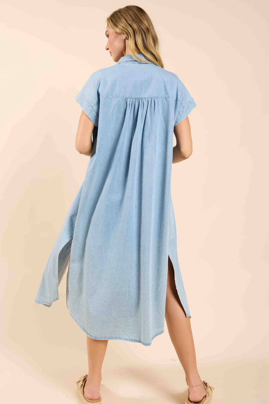 ENERGIZED BUTTON DOWN DRESS