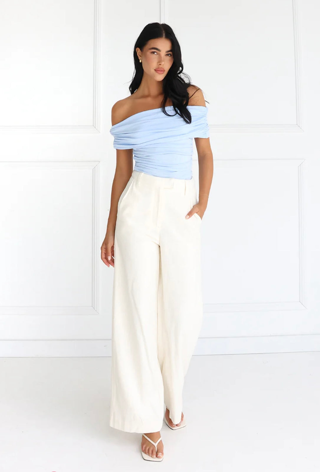 ESTER TOP - POWDER BLUE