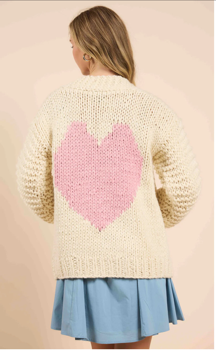 HEART YOU HAND-KNIT CARDIGAN