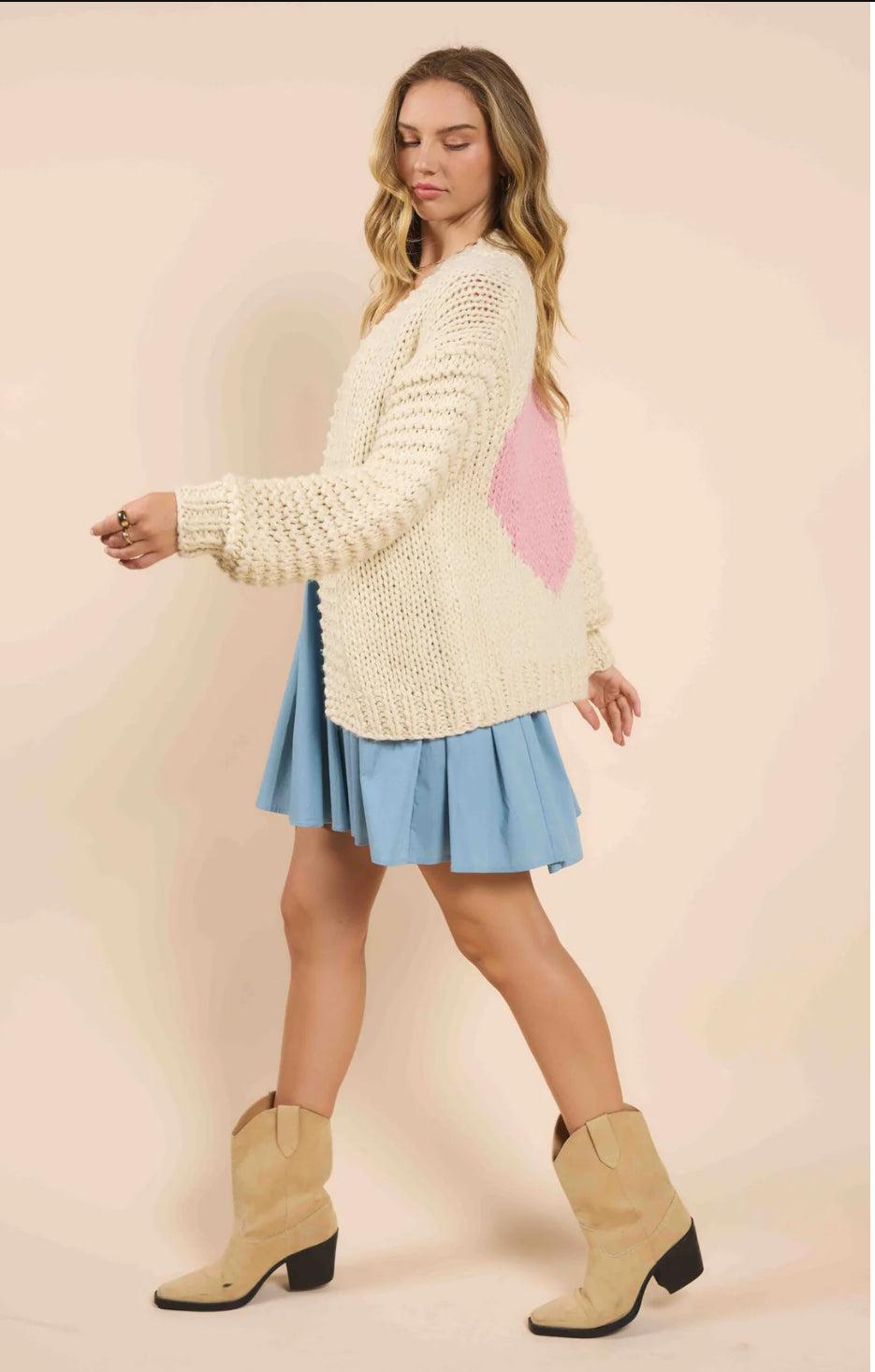 HEART YOU HAND-KNIT CARDIGAN
