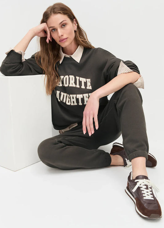 THE COLLEGIATE SWEATSHIRT - COFFEE